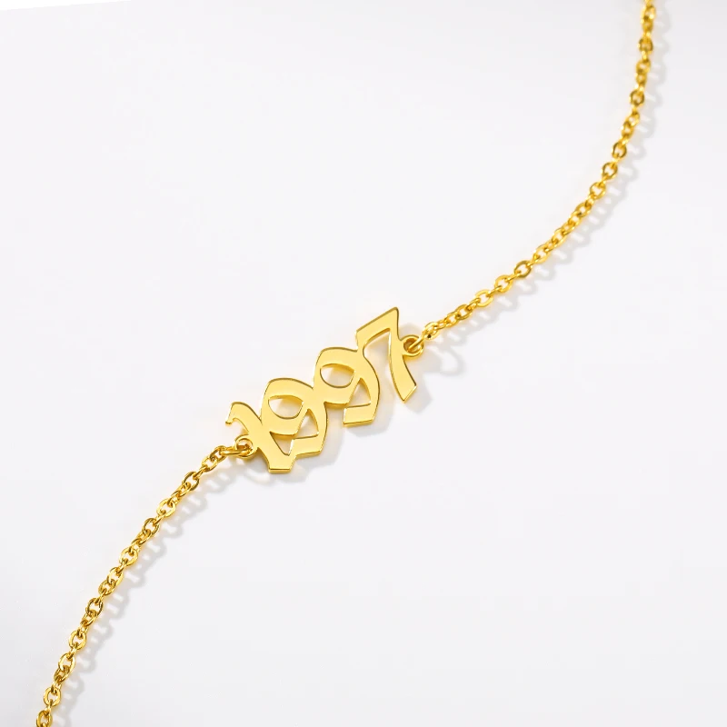 Stainless Steel Old English 1990-2019 Number Bracelets For New Mom Personalized Birth Date Year Bracelet Handmade Birthday Gift
Stainless Steel Old English 1990-2019 Number Bracelets For New Mom Personalized Birth Date Year Bracelet Handmade Birthday Gift
