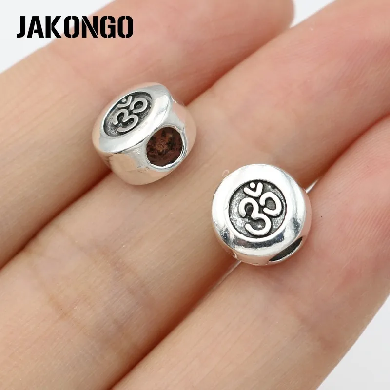 10PCS Antique Silver Plated Yoga OM Spacer Beads Fit Pandora Jewelry Making Bracelet DIY Handmade Craft 10mm
10PCS Antique Silver Plated Yoga OM Spacer Beads Fit Pandora Jewelry Making Bracelet DIY Handmade Craft 10mm