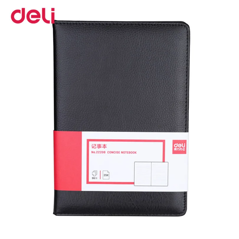 

Deli Office Stationery Leather Notebook For school 25K business notebook 96sheets diary notebooks Diary Journal Sketchbook Paper