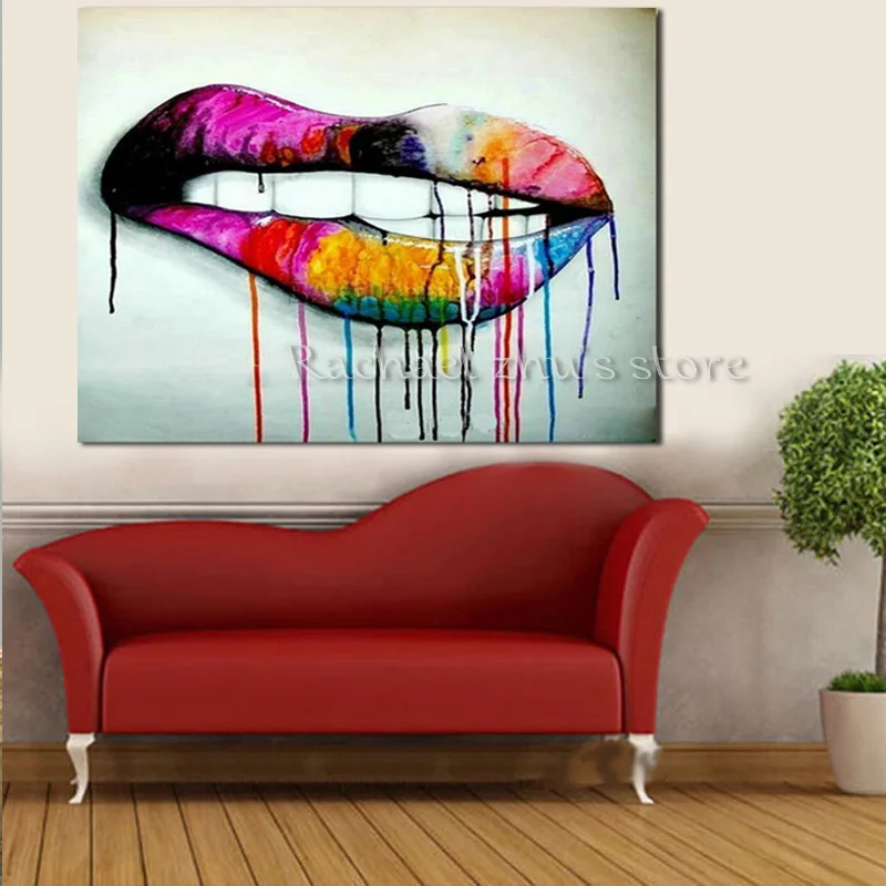 Large Handpainted Modern Abstract Art Colorful Lip Oil Painting On Canvas Absract Art Wall Picture For Living Room Home Decor
Large Handpainted Modern Abstract Art Colorful Lip Oil Painting On Canvas Absract Art Wall Picture For Living Room Home Decor