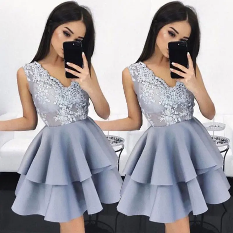 Fashion Women V-Neck Lace Sleeveless See Through Mini Dress Prom Evening Party Cocktail Bridesmaid Wedding Dress
Fashion Women V-Neck Lace Sleeveless See Through Mini Dress Prom Evening Party Cocktail Bridesmaid Wedding Dress