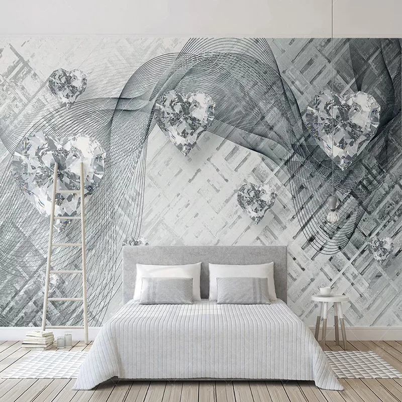 Custom Mural Wallpaper 3D Line Transparent Heart-shaped Diamond Luxury Wall Painting Living Room Bedroom Self-Adhesive Stickers
Custom Mural Wallpaper 3D Line Transparent Heart-shaped Diamond Luxury Wall Painting Living Room Bedroom Self-Adhesive Stickers