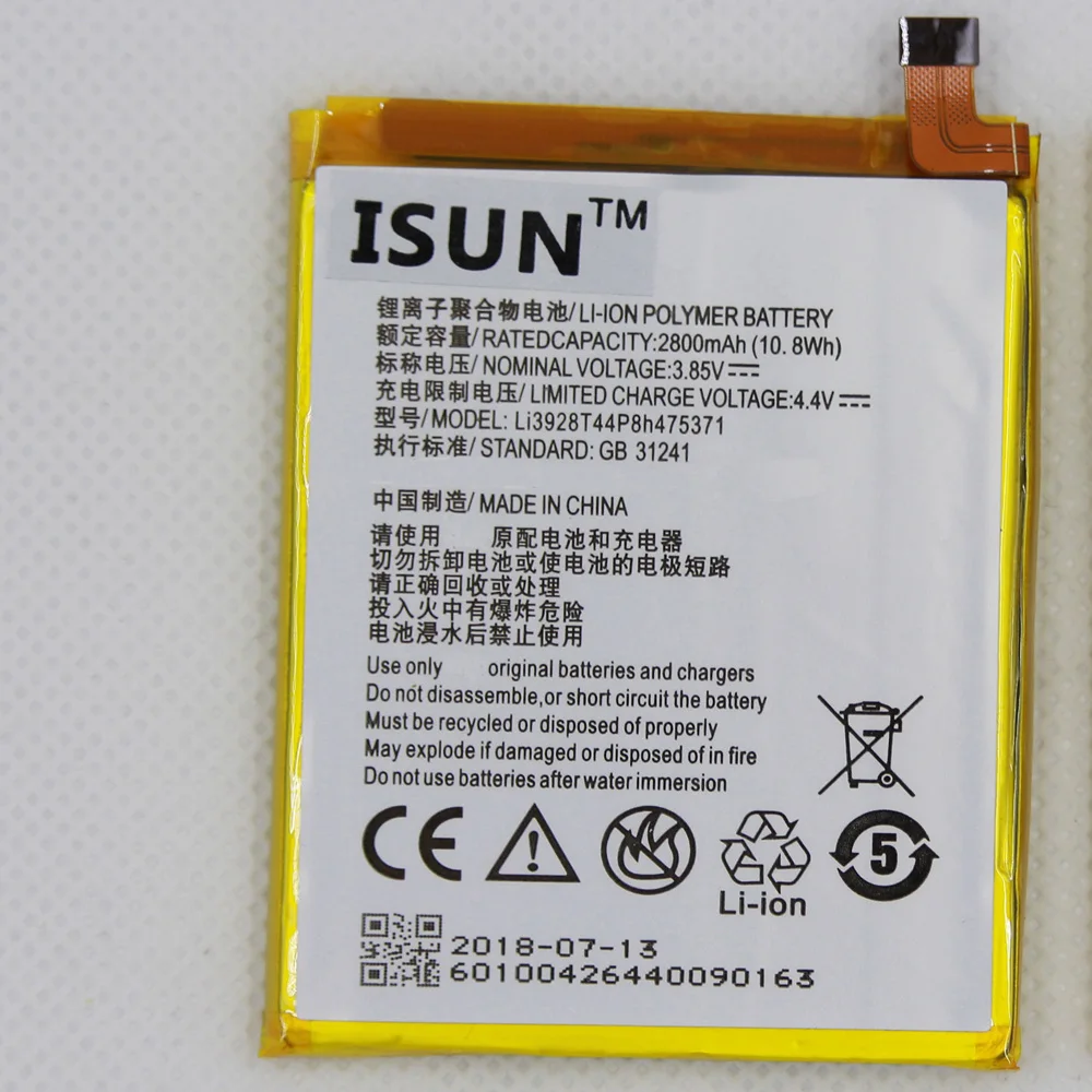 5 шт./лот 2800 мАч Li3928T44P8h475371 Аккумулятор для ZTE Blade A1 C880 C880U C880A C880S AXON Mini B2015 B2016 Xiaoxian3 аккумулятор
5 шт./лот 2800 мАч Li3928T44P8h475371 Аккумулятор для ZTE Blade A1 C880 C880U C880A C880S AXON Mini B2015 B2016 Xiaoxian3 аккумулятор
