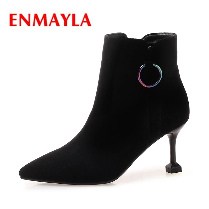 ENMAYLA/классические женские ботинки из коровьей замши с острым носком; Botas Mujer Invierno; Женская обувь на молнии; Женская обувь; Размеры 34-41; ZYL1964
ENMAYLA/классические женские ботинки из коровьей замши с острым носком; Botas Mujer Invierno; Женская обувь на молнии; Женская обувь; Размеры 34-41; ZYL1964