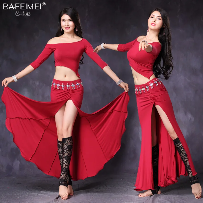 Lady Belly Dancing Suit 2pcs Sumba Dancing Costumes Girls Modal Mid-sleeve Long Skirt Female Rumba Dancing Suit Top Skirt D0065
Lady Belly Dancing Suit 2pcs Sumba Dancing Costumes Girls Modal Mid-sleeve Long Skirt Female Rumba Dancing Suit Top Skirt D0065