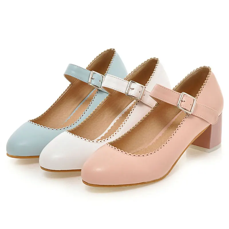 Fanyuan Fashion women shoes Wedding bridal soft solid med heels Beautiful Hollow out Ruffles Buckle Strap Pumps shoes sapatos
Fanyuan Fashion women shoes Wedding bridal soft solid med heels Beautiful Hollow out Ruffles Buckle Strap Pumps shoes sapatos
