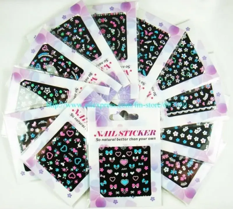 48pcs =12designs x 2D/3d Nail Art Sticker Nail Decals with Flower Designs for Nail Decoration-Free Shipping Wholesale
48pcs =12designs x 2D/3d Nail Art Sticker Nail Decals with Flower Designs for Nail Decoration-Free Shipping Wholesale