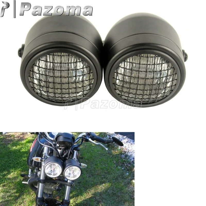 Black Motorcycle Dominator Grill Twins Dual Headlight Streetfighter Double Headlamp Custom for Harley Cafe Racer Bobber
Black Motorcycle Dominator Grill Twins Dual Headlight Streetfighter Double Headlamp Custom for Harley Cafe Racer Bobber