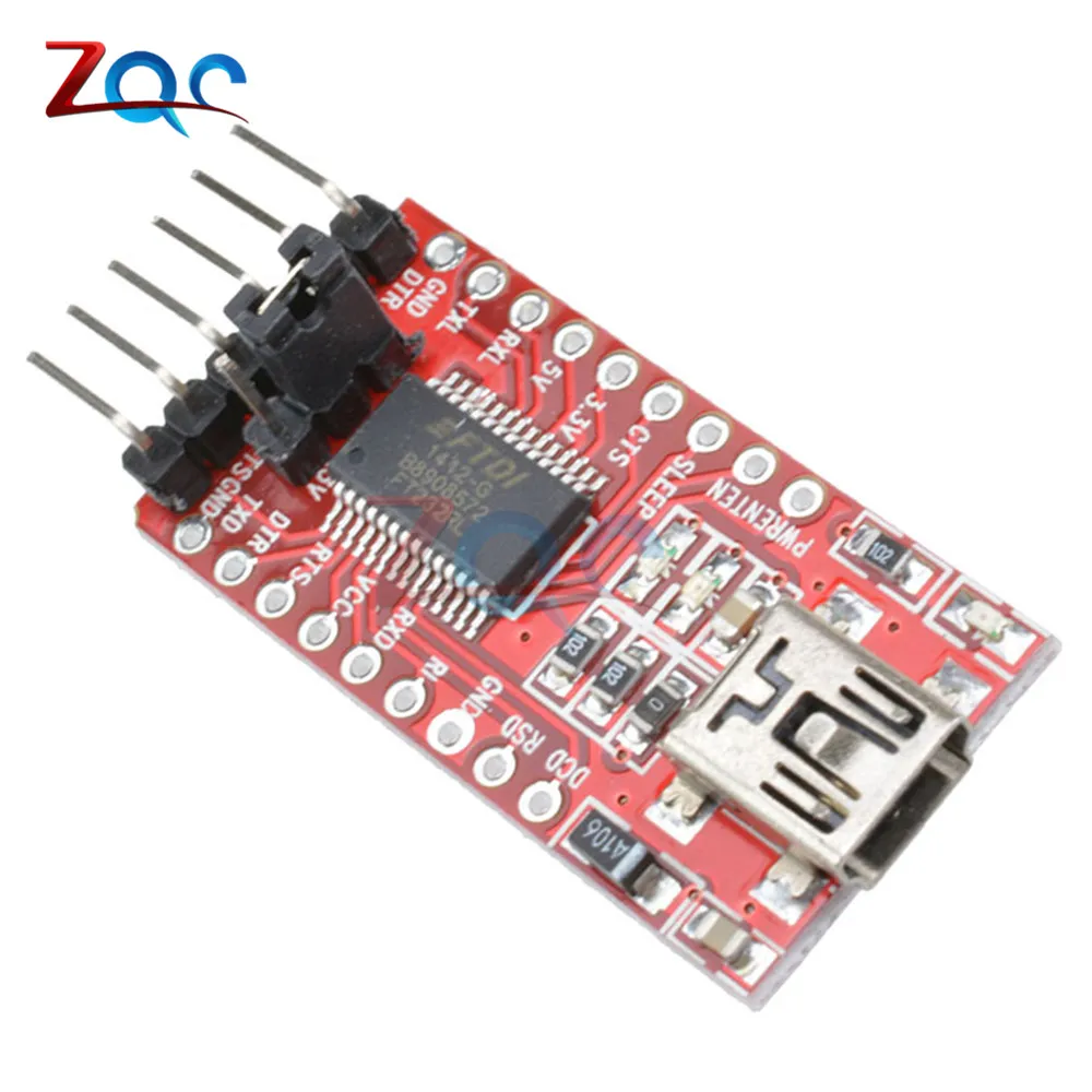 FT232RL FT232 FTDI Mini USB to TTL Serial Adapter Module Mini USB Port for Arduino 3.3V 5.5V
FT232RL FT232 FTDI Mini USB to TTL Serial Adapter Module Mini USB Port for Arduino 3.3V 5.5V