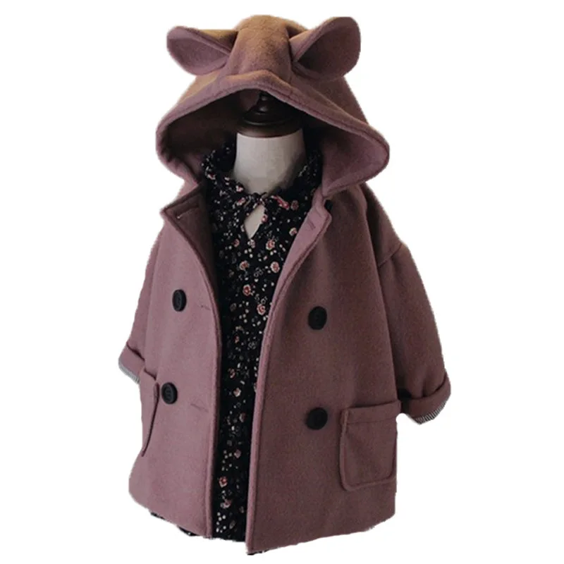 Girls Coat 2019 Autumn Rabbit Ears Hooded Double Breasted Woollen Coats Outerwears 2-6 Years Purple Gray P8275
Girls Coat 2019 Autumn Rabbit Ears Hooded Double Breasted Woollen Coats Outerwears 2-6 Years Purple Gray P8275