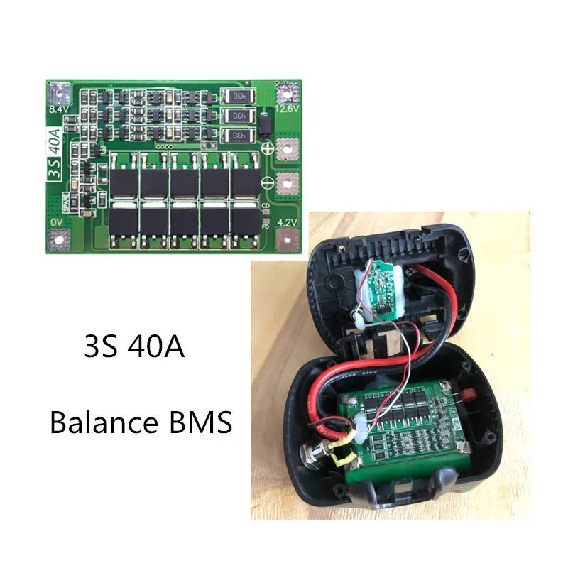 Smart electronics BMS /protection board 3S 40A for drill
Smart electronics BMS /protection board 3S 40A for drill
