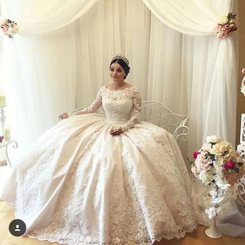 Vintage Vestido De Noiva Muslim Wedding Dresses Ball Gown Long Sleeve Lace Beaded Dubai Arabic Wedding Gown Bridal Dresses
Vintage Vestido De Noiva Muslim Wedding Dresses Ball Gown Long Sleeve Lace Beaded Dubai Arabic Wedding Gown Bridal Dresses