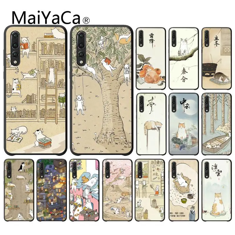 Фото Мягкий силиконовый чехол для телефона Maiyaca с рисунком японского кота Huawei P9 P10 Plus