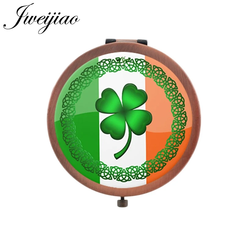 JWEIJIAO Decoration Printing ART plant moive Portable mirror green Lucky Clover Vanity mirror glass cabochon for gift QF337
JWEIJIAO Decoration Printing ART plant moive Portable mirror green Lucky Clover Vanity mirror glass cabochon for gift QF337