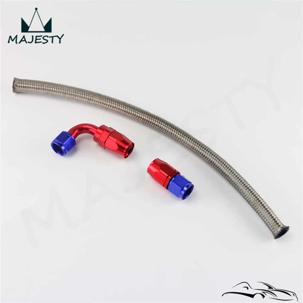 AN8 8-AN STAINLESS STEEL BRAIDED OIL/FUEL LINE HOSE+STRAIGHT+90 degree SWIVEL FITTING
AN8 8-AN STAINLESS STEEL BRAIDED OIL/FUEL LINE HOSE+STRAIGHT+90 degree SWIVEL FITTING