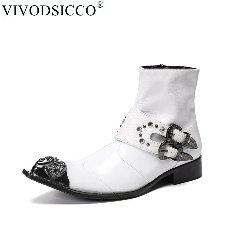 VIVODSICCO Luxury Mens White Casual Comfort Shoes Man Breathable Short Cowboy Motorcycle Boots Black Trending Ankle Boots
VIVODSICCO Luxury Mens White Casual Comfort Shoes Man Breathable Short Cowboy Motorcycle Boots Black Trending Ankle Boots