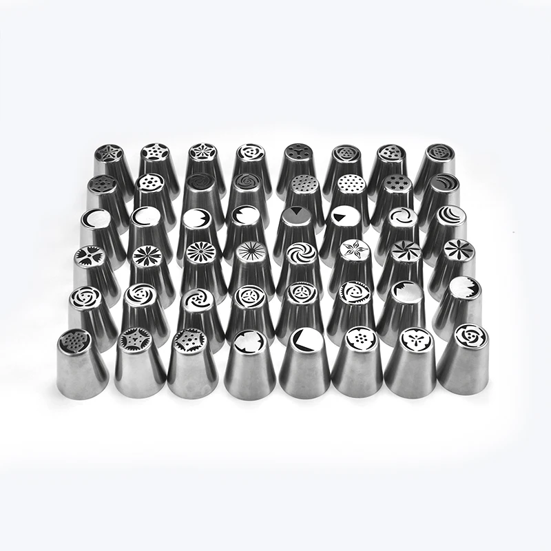 48pcs/set Russian Tips Icing Piping Nozzles Pastry Tips Cake Decoration Stainless Steel Baking Tools
48pcs/set Russian Tips Icing Piping Nozzles Pastry Tips Cake Decoration Stainless Steel Baking Tools