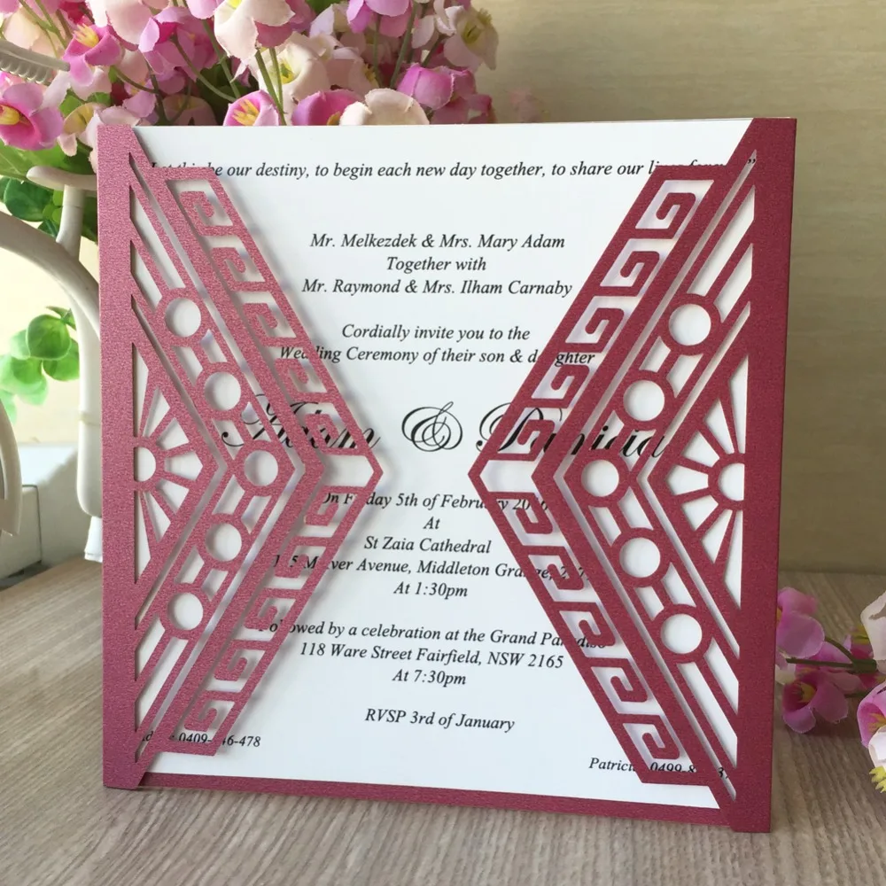25pcs Unique Design Laser Cut Wedding Invitation Card Business Invite Card Birthday Party Decorations
25pcs Unique Design Laser Cut Wedding Invitation Card Business Invite Card Birthday Party Decorations