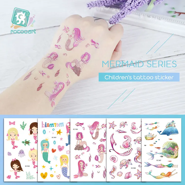 Rocooart New Cartoon Temporary Tattoo Mermaid Fake Tattoo Colorful Kids Taty For Children Present Ocean Animals Flash Tatoo Hand
Rocooart New Cartoon Temporary Tattoo Mermaid Fake Tattoo Colorful Kids Taty For Children Present Ocean Animals Flash Tatoo Hand