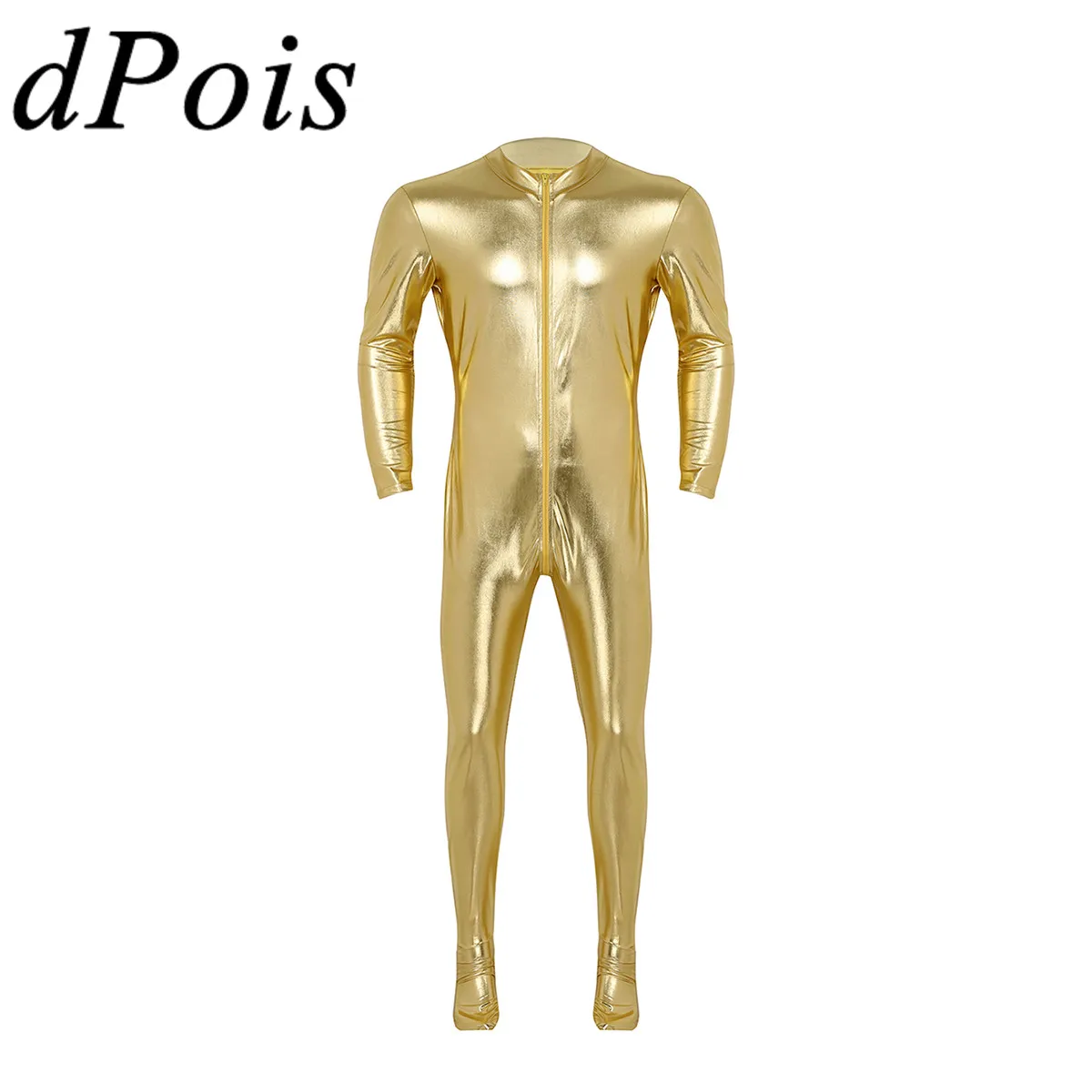 Mens Sexy Shiny Metallic One-piece Body Suits Closed Toe Full Body Leotard Teddies Bodysuit Catsuit Homme Male Clubwear Costume
Mens Sexy Shiny Metallic One-piece Body Suits Closed Toe Full Body Leotard Teddies Bodysuit Catsuit Homme Male Clubwear Costume