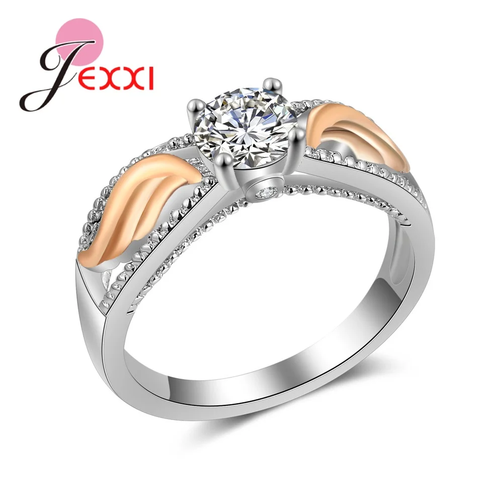 New Arrivals Genuine 925 Sterling Silver Crystals Wedding Band Rings with Angel Wing For Women Romantic Party Gift
New Arrivals Genuine 925 Sterling Silver Crystals Wedding Band Rings with Angel Wing For Women Romantic Party Gift