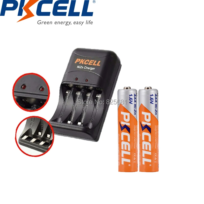 2Pcs AAA Rechargeable NIZN Battery 900MAH 1.6v with NIZN Battery Charger Model 8186 1Pc in US Or EU Plug for 2 to 4Pcs AA or AAA
2Pcs AAA Rechargeable NIZN Battery 900MAH 1.6v with NIZN Battery Charger Model 8186 1Pc in US Or EU Plug for 2 to 4Pcs AA or AAA