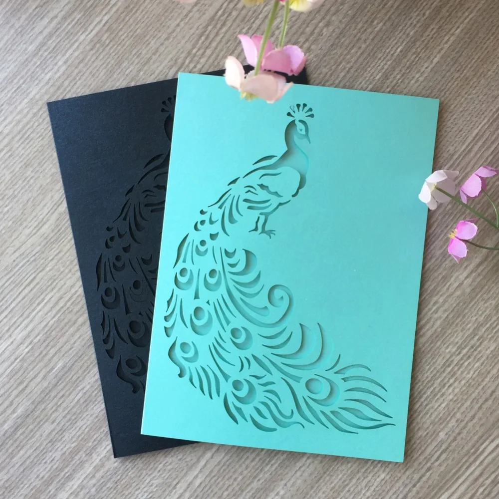 20pcs/lot Elegant Laser Cut Carved Peafowl Pattern Personalized Invitations Card Wedding Invitations Party Supplies
20pcs/lot Elegant Laser Cut Carved Peafowl Pattern Personalized Invitations Card Wedding Invitations Party Supplies