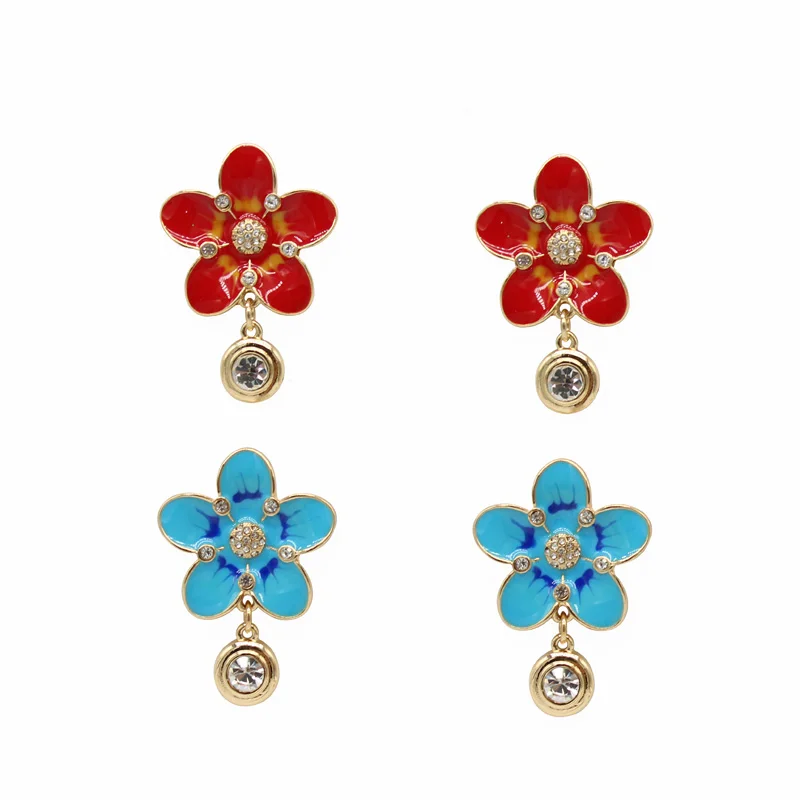 wing yuk tak Red Blue Enamel Flower Stud Earrings For Women Fashion Ethnic Earrings Wedding Party Jewelry
wing yuk tak Red Blue Enamel Flower Stud Earrings For Women Fashion Ethnic Earrings Wedding Party Jewelry