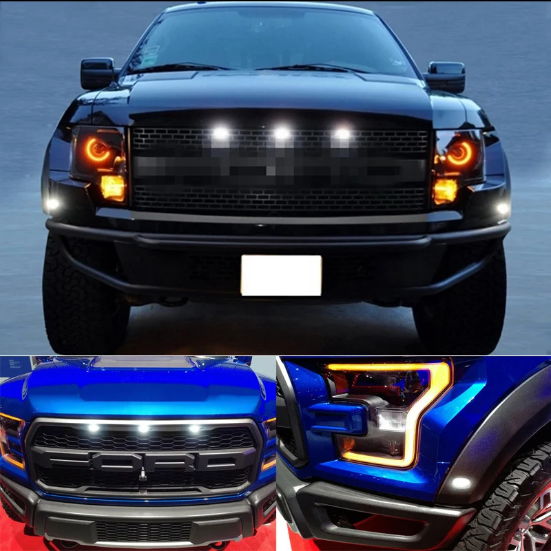 5pcs Clear Lens Xenon White Amber Full LED Front Grille Running Fender Sidemarker Lights For 2010-2014 1st Gen Ford F-150 Raptor
5pcs Clear Lens Xenon White Amber Full LED Front Grille Running Fender Sidemarker Lights For 2010-2014 1st Gen Ford F-150 Raptor