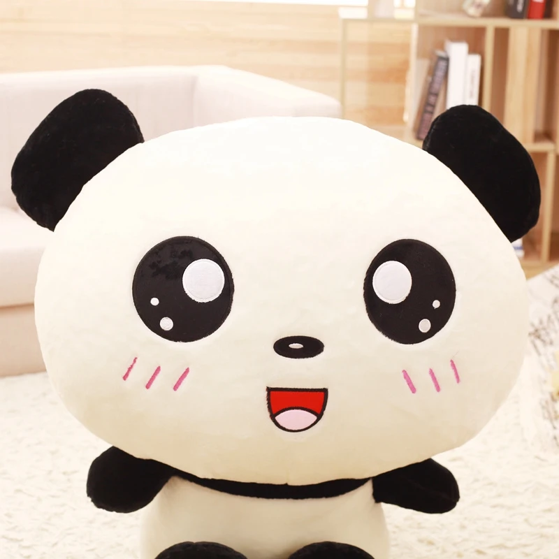 Супер кавайная большая голова панды плюшевая игрушка милый мультяшный медведь