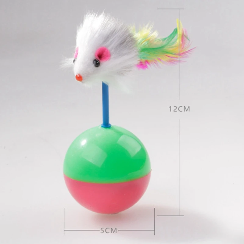 Funny Cat Creative Decompression Intelligence Pets Toy Fur Feather Mouse Tumbler Pet | Дом и сад