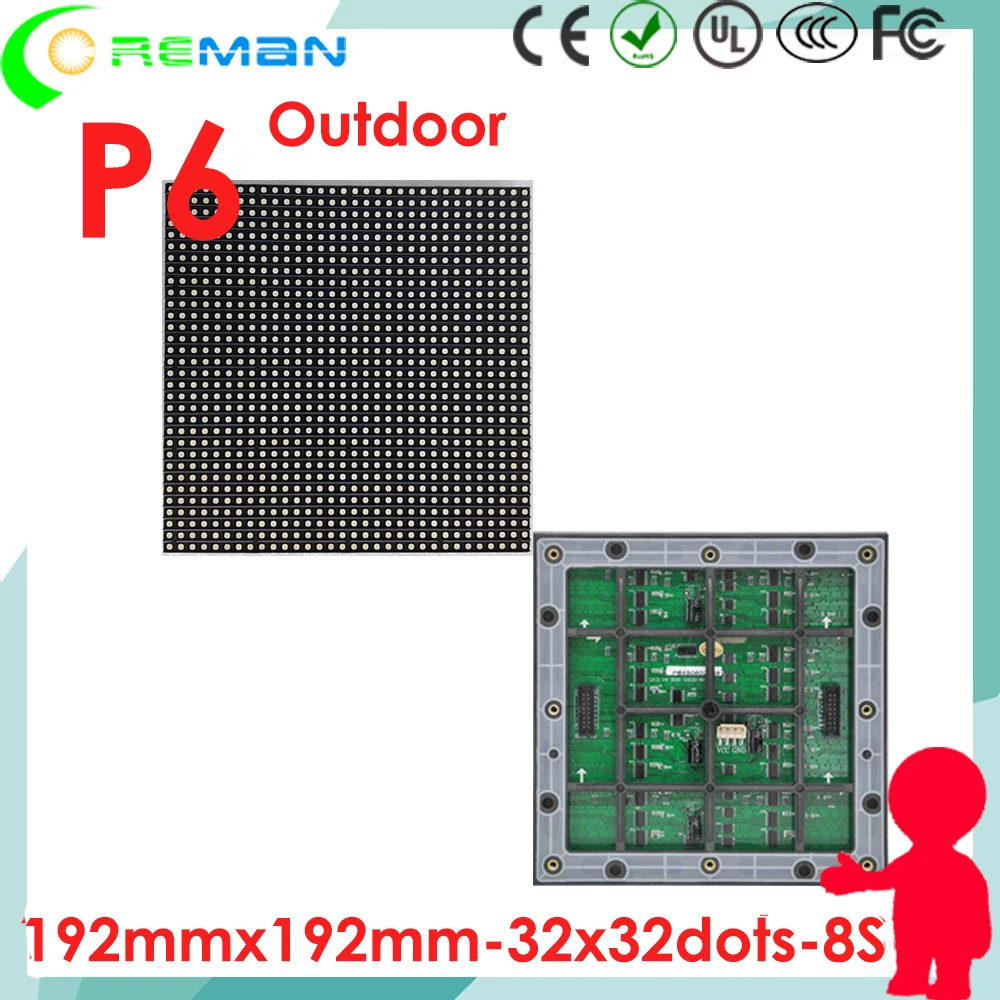 DIY светодиодный вывеска p6 СВЕТОДИОДНЫЙ модуль 32*32 хорошая цена сток открытый