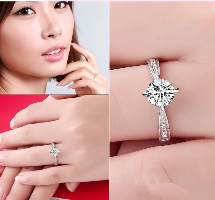 Retro 1 Carat SONA Simulate Diamond Ring Engagement 925 Sterling Silver 18K White Gold Plated Wedding Ring For Women Jewelry
Retro 1 Carat SONA Simulate Diamond Ring Engagement 925 Sterling Silver 18K White Gold Plated Wedding Ring For Women Jewelry