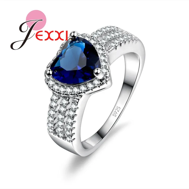 Charm Love Heart Blue CZ Crystal Women 925 Sterling Silver Wedding Engagement Rings Fashion Jewerly Wholesale
Charm Love Heart Blue CZ Crystal Women 925 Sterling Silver Wedding Engagement Rings Fashion Jewerly Wholesale