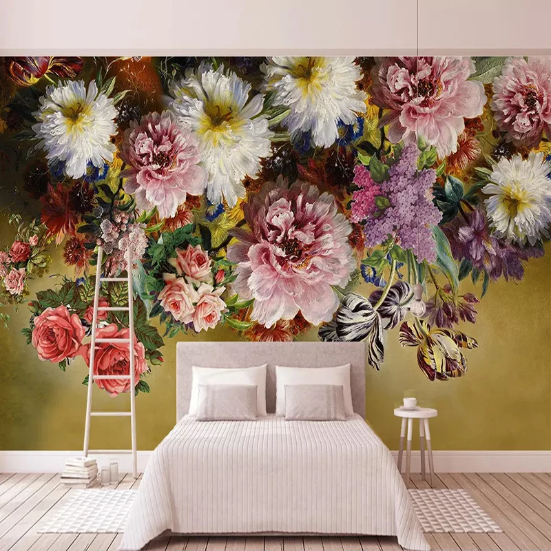 Custom Any Size 3D Wall Mural Wallpaper Painting European Style Retro Hand Painted Floral Flowers Living Room Sofa Bedroom Decor
Custom Any Size 3D Wall Mural Wallpaper Painting European Style Retro Hand Painted Floral Flowers Living Room Sofa Bedroom Decor