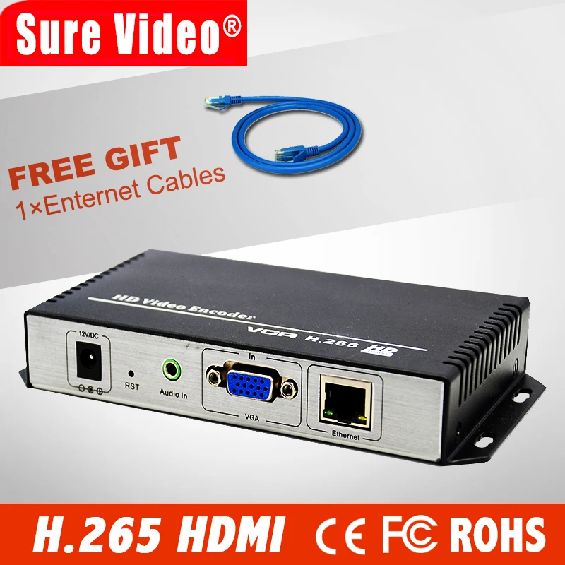 Free Shipping H.265 /H.264 HD VGA Video + Audio To IP Stream Encoder IPTV Live Streaming Encoder HTTP, RTSP, RTMP, UDP, ONVIF
Free Shipping H.265 /H.264 HD VGA Video + Audio To IP Stream Encoder IPTV Live Streaming Encoder HTTP, RTSP, RTMP, UDP, ONVIF