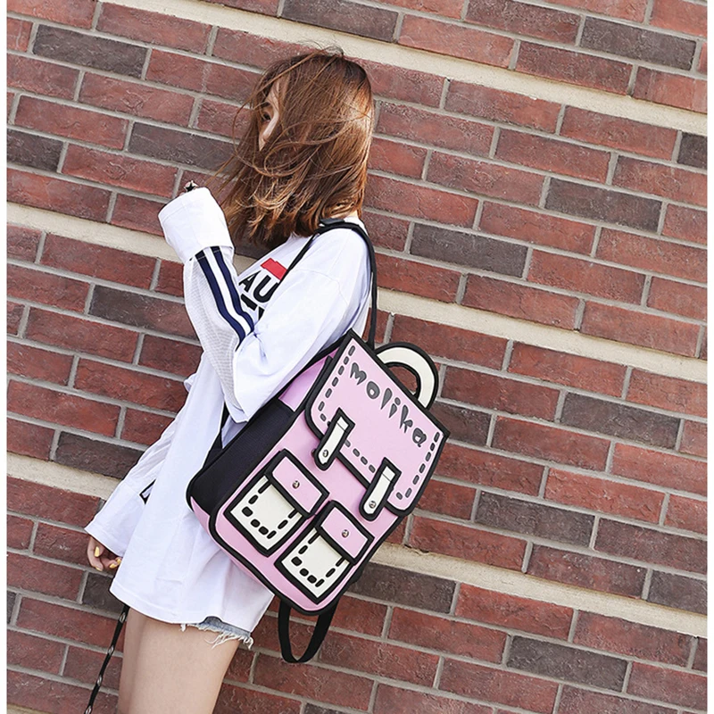 Backpack cartoon 2019 summer new ladies 3D three-dimensional comics bag color personality hand-painted bag travel bag MH230
Backpack cartoon 2019 summer new ladies 3D three-dimensional comics bag color personality hand-painted bag travel bag MH230
