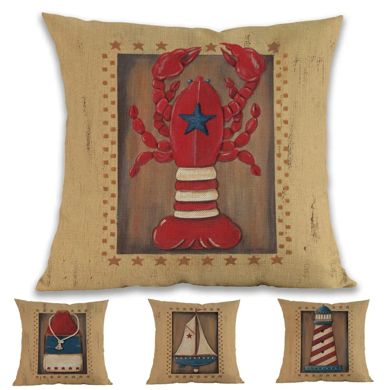 Vintage Wood Background Lobster Lighthouse stake Sea Sailboat Pattern Linen Throw Pillow Case Home Sofa Decoration Cushion Cover
Vintage Wood Background Lobster Lighthouse stake Sea Sailboat Pattern Linen Throw Pillow Case Home Sofa Decoration Cushion Cover