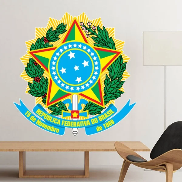 Brisil National Emblem Country Symbol Mark Pattern Removable Wall Sticker Art Decals Mural DIY Wallpaper for Room Decal
Brisil National Emblem Country Symbol Mark Pattern Removable Wall Sticker Art Decals Mural DIY Wallpaper for Room Decal