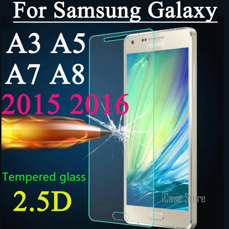 Закаленное стекло для защиты экрана samsung Galaxy A3 A3000 A5 A5000 A7 A8 2015 2016 Взрывозащищенная