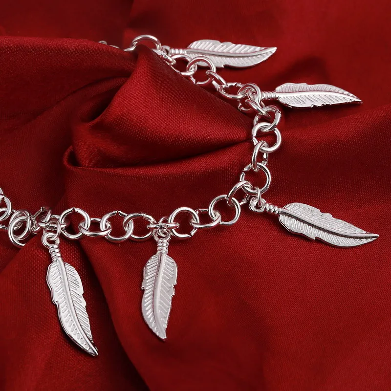 Женские серебряные браслеты модные украшения с перьями и кисточками | Украшения