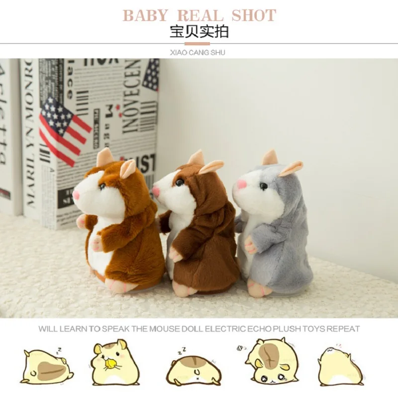 Hot like sell 15cm kawaii talking hamster plush toys lovely hamster dolls Birthday present Children's day gift
Hot like sell 15cm kawaii talking hamster plush toys lovely hamster dolls Birthday present Children's day gift