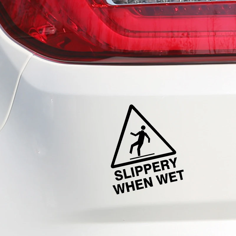 QYPF 12CM14CM SLIPPERY WHEN WET Warning Mark Graphic Car Sticker Black/Silver Vinyl Decoration S9-2365
QYPF 12CM14CM SLIPPERY WHEN WET Warning Mark Graphic Car Sticker Black/Silver Vinyl Decoration S9-2365