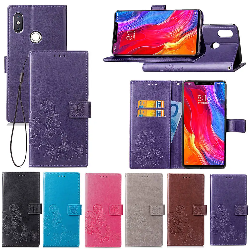 Чехол из искусственной кожи с откидной крышкой для Xiaomi Mi 8 lite чехол кошелек