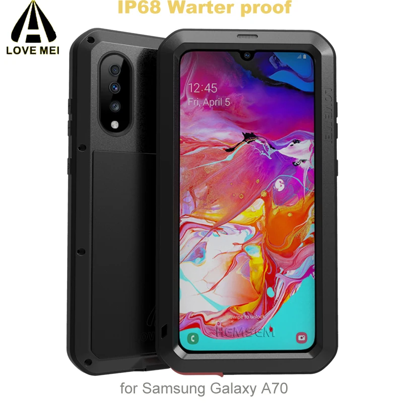 Водонепроницаемый противоударный металлический чехол для Samsung Galaxy A70, с закаленным стеклом 
Водонепроницаемый противоударный металлический чехол для Samsung Galaxy A70, с закаленным стеклом
