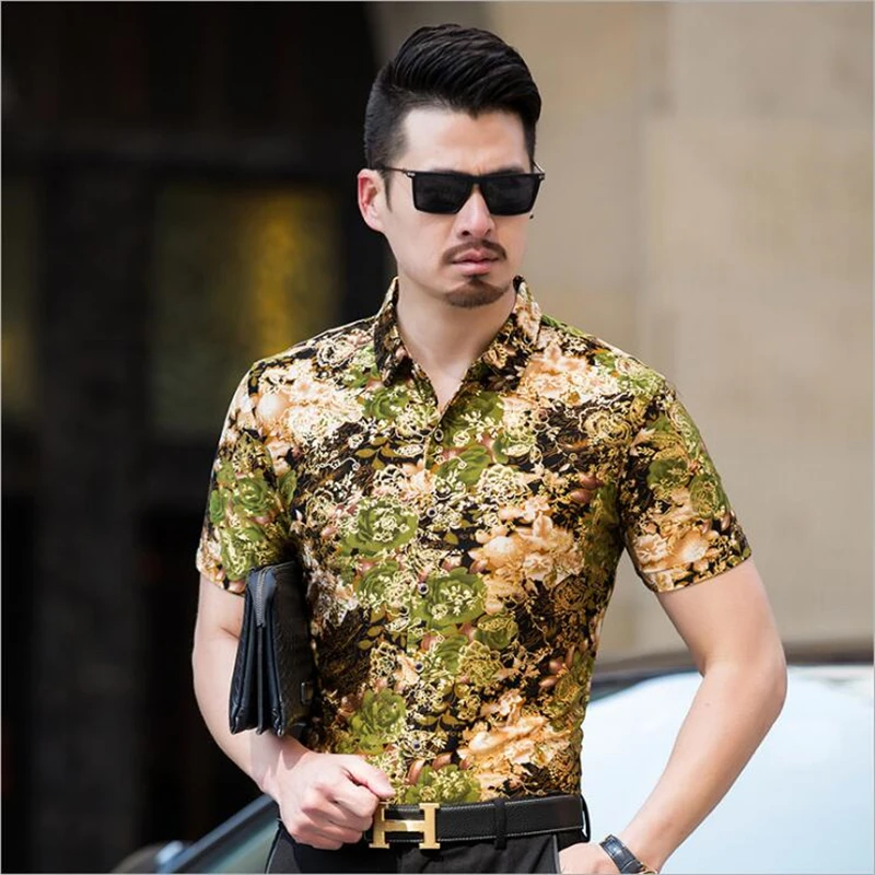 NO.8866 Summer 2018 New style fashion thin printing short sleeve shirt High-quality silk cotton soft comfortable shirt men M-3XL
NO.8866 Summer 2018 New style fashion thin printing short sleeve shirt High-quality silk cotton soft comfortable shirt men M-3XL