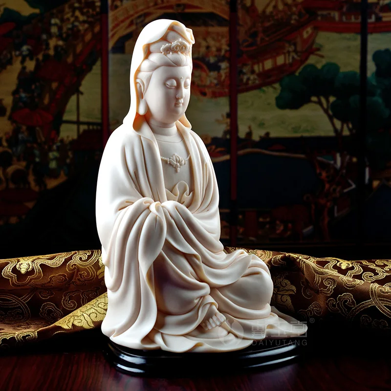 Dai Yutang white porcelain sculpture art collection 10 inch with Goddess jade ornaments red porcelain D01-010B
Dai Yutang white porcelain sculpture art collection 10 inch with Goddess jade ornaments red porcelain D01-010B