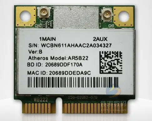 Оптовая продажа новых Athoers AR9462 AR5B22 WB222 Wifi + для Bluetooth-совместимых 4,0 половинный Mini Pci-e 2,4G/5,0 ГГц беспроводная карта 300 Мбит/с
Оптовая продажа новых Athoers AR9462 AR5B22 WB222 Wifi + для Bluetooth-совместимых 4,0 половинный Mini Pci-e 2,4G/5,0 ГГц беспроводная карта 300 Мбит/с