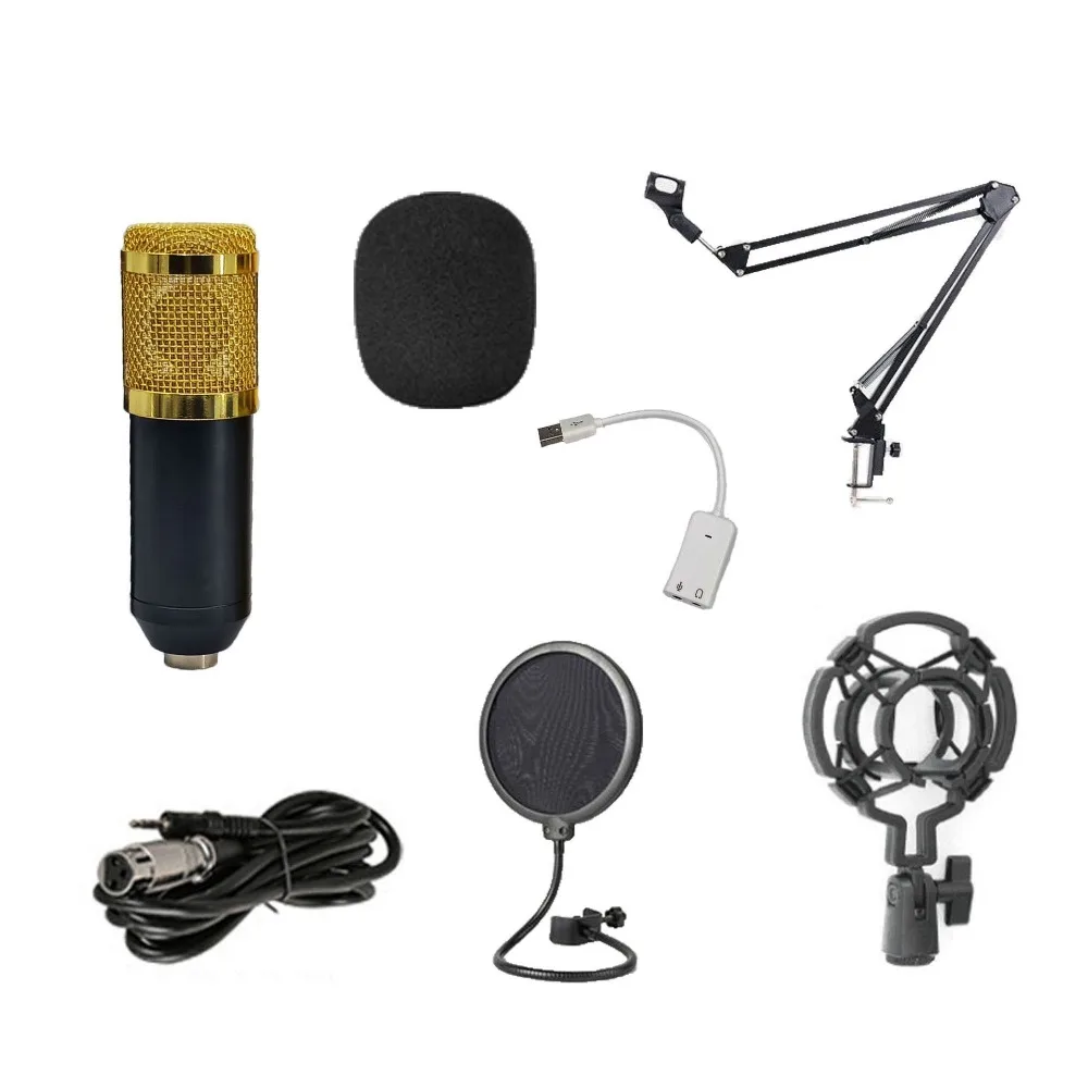 Professional Condenser Audio 3.5mm Wired Studio Microphone Vocal Recording KTV Karaoke Microphone Mic Stand For Anchor Computer
Professional Condenser Audio 3.5mm Wired Studio Microphone Vocal Recording KTV Karaoke Microphone Mic Stand For Anchor Computer