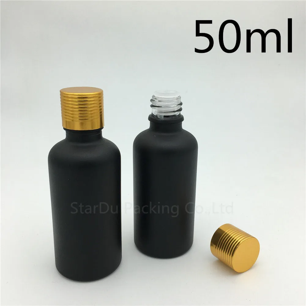 Free Shipping 200pcs/lot 50ML Black Frosted Glass Bottle Vials Essential Oil Bottle with gold screw cap Perfume bottles
Free Shipping 200pcs/lot 50ML Black Frosted Glass Bottle Vials Essential Oil Bottle with gold screw cap Perfume bottles